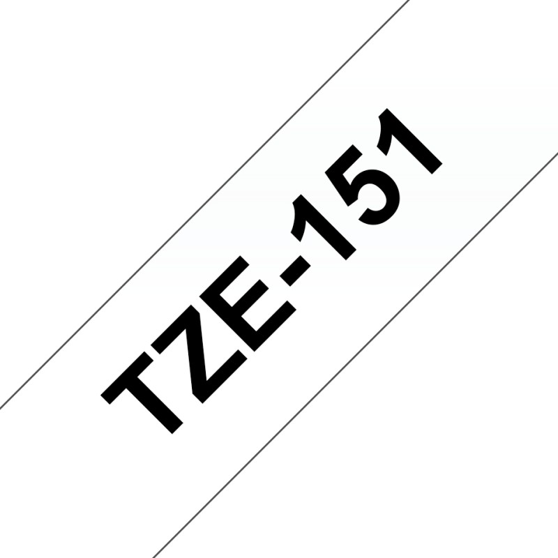 Brother TZE151 24MM BLACK ON CLEAR